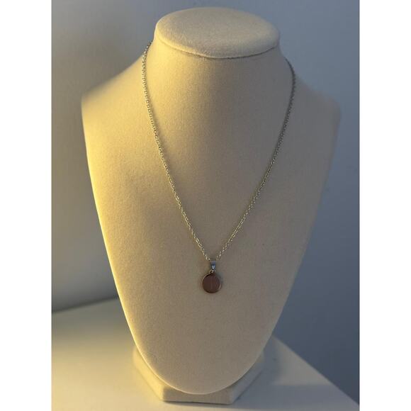 Unbranded Jewelry - Minimal Round Pendant Necklace Gold Silver Disc Stainless Steel Unisex